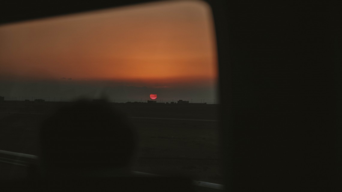 tramonto on the road giordania